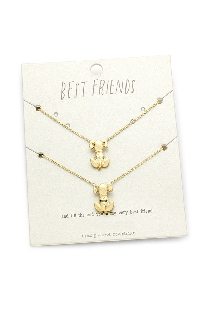 Woman's Best Friend Charm Pendant Necklace