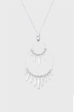 Silver Spike Pendant Necklace