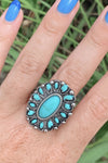 Antique Oval Turquoise Ring