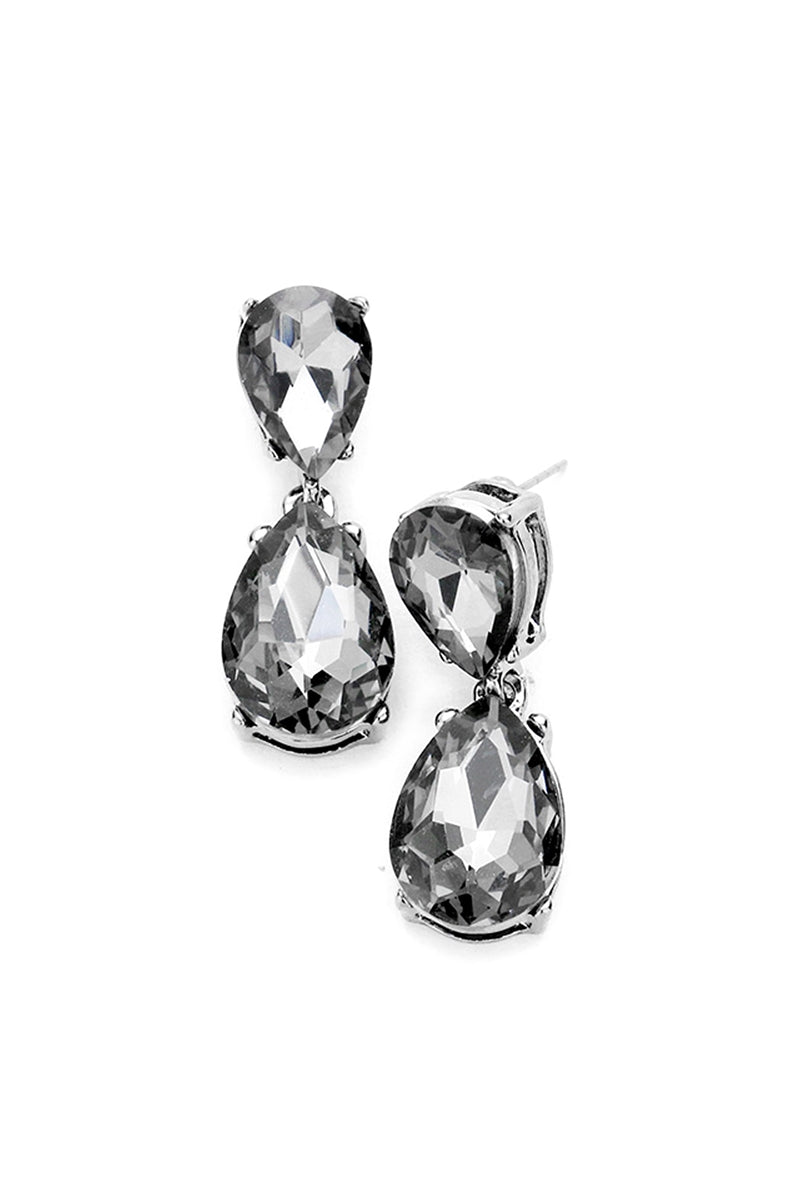 Black diamond crystal earrings Clearance