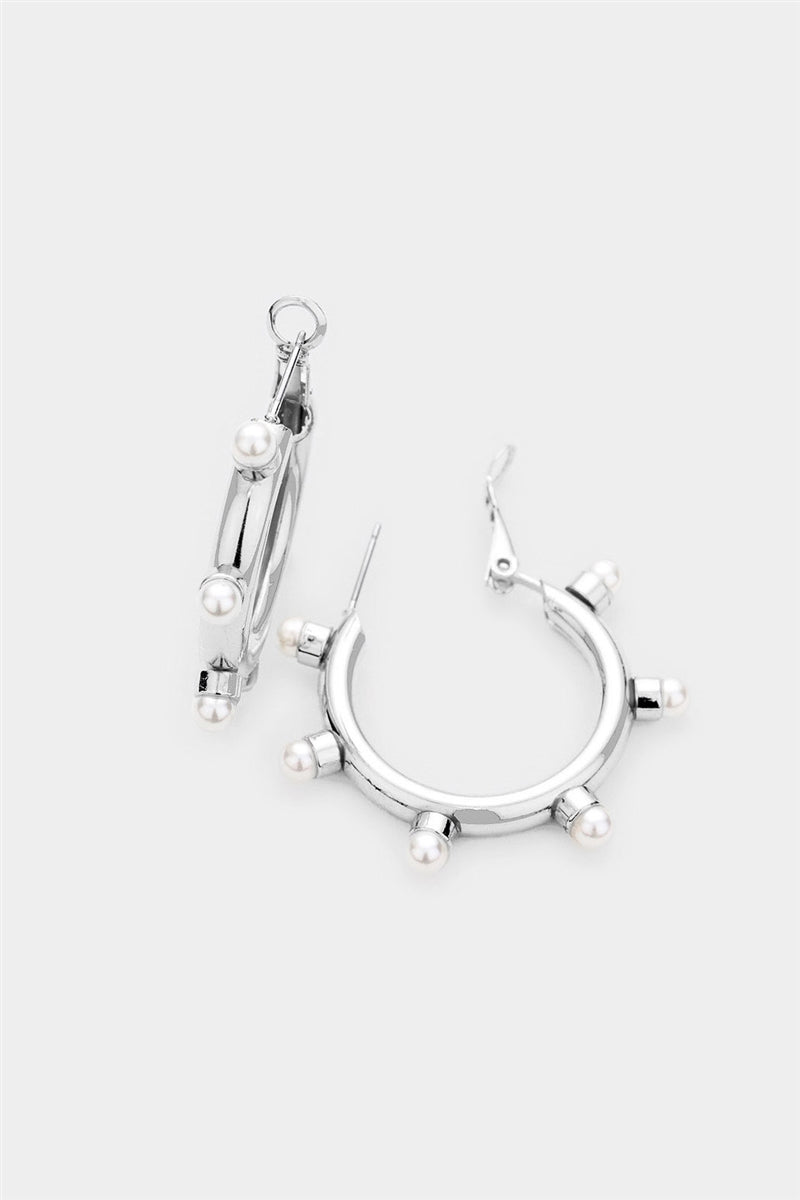 Give It A Whirl Pearl Hoops