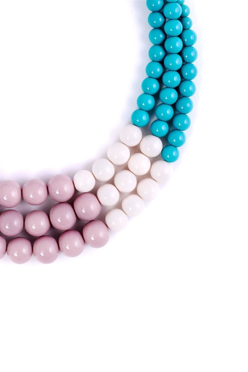 Color Splash Necklace Beige
