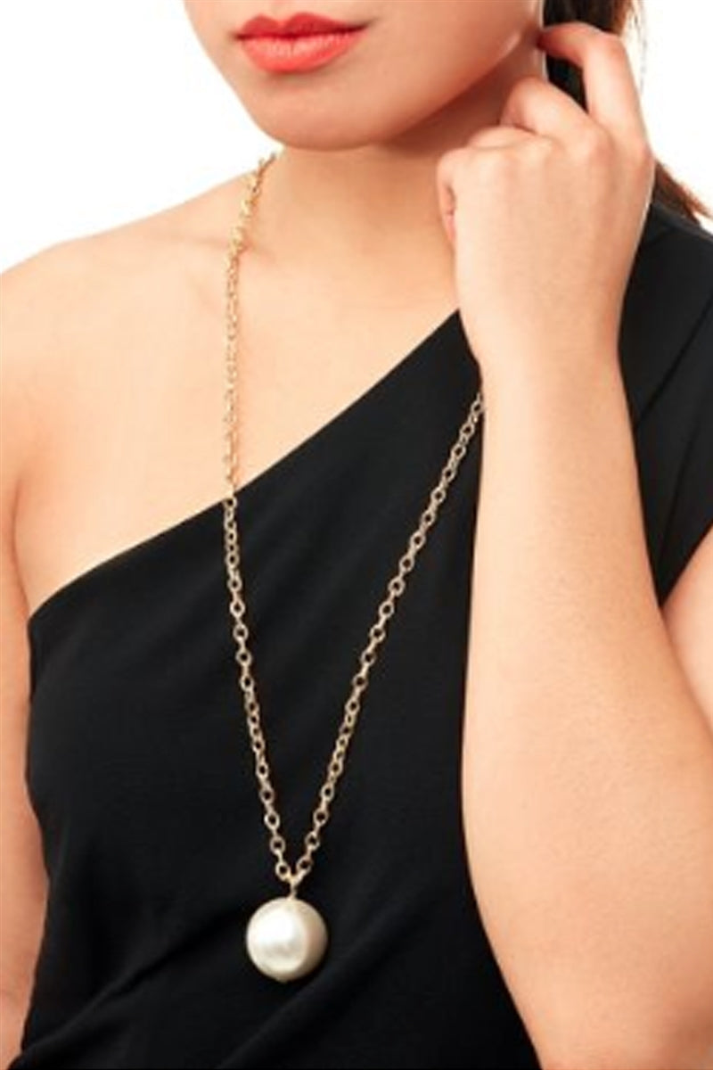 Lucky Designs Women's Large Pearl Gold Chain Double Set Necklace / Favorite  Gold Necklace - Trendyol