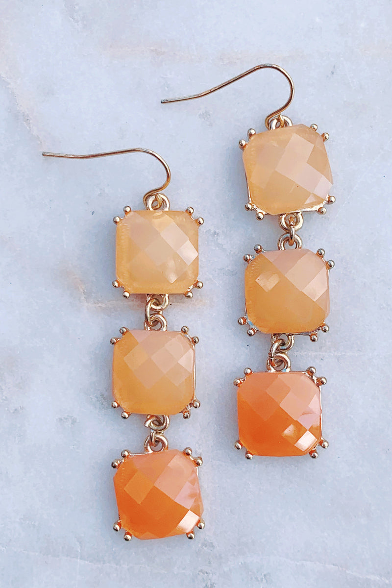 Bellini Peach Ombre Earrings