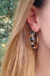 Mila Jewel Hoop Earrings
