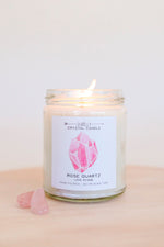 JaxKelly Rose Quartz Crystal Candle - Love