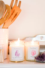 JaxKelly Rose Quartz Crystal Candle - Love