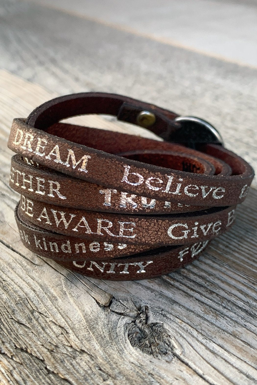 Good Work(s) Make A Difference Plant Peace Wrap Bracelet