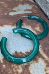 Bamboo Forest Lucite Hoops
