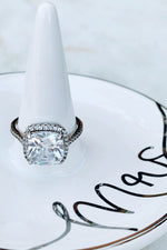 Sparks Fly Square CZ Ring